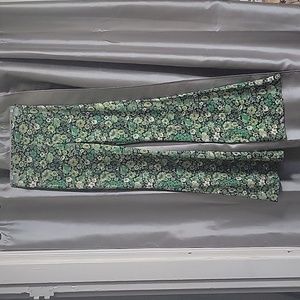 NEW Zara Green Floral Pants